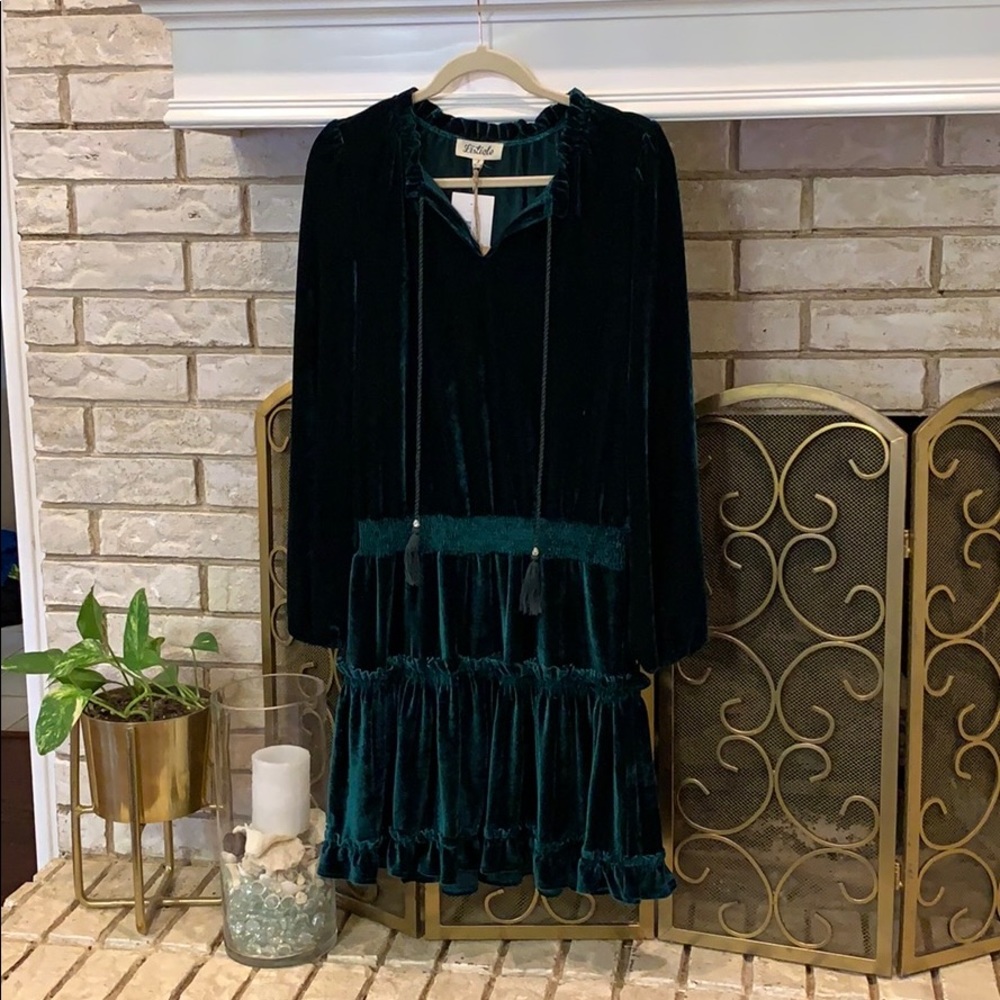 Emerald Velvet Dress